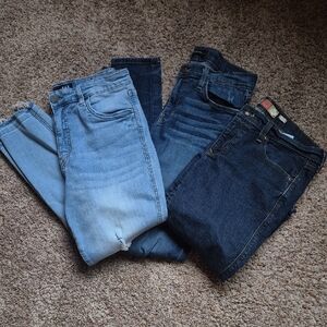 Flying Monkey, Kut From Kloth,Old Navy Women's Skinny Jeans in Light-Dark Bundle